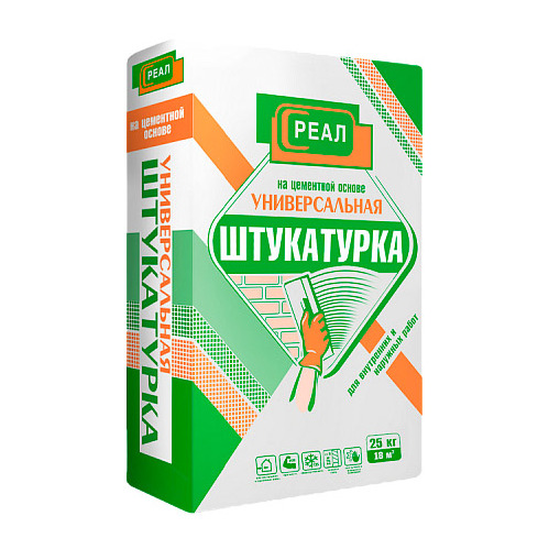 Штукатурка универсальная РЕАЛ Зимняя крафт мешок 25 кг